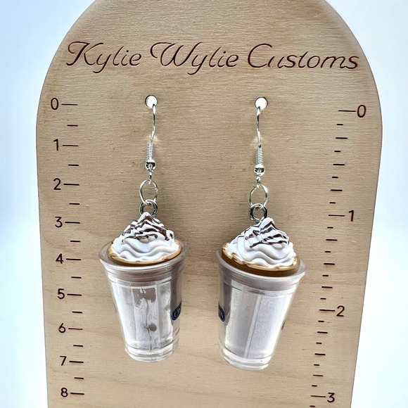 Cinnabon Coffee Earrings - Fast Food Earrings - Coffee Lover Gift - Mini Brands - Picture 8 of 8